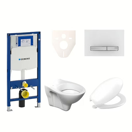 Viseči WC set S-Line Pro z modulom Geberit Duofix, tipkalom Sigma 50 in sedežem URBAN