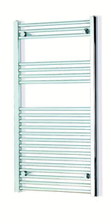 Kombiniran kopalniški radiator S-Line 600 x 1118 mm v krom izvedbi z ravnim profilom.
