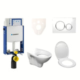 Viseči WC set S-Line Pro z modulom Geberit Kombifix, tipko Sigma 20 in WC školjka sedežem