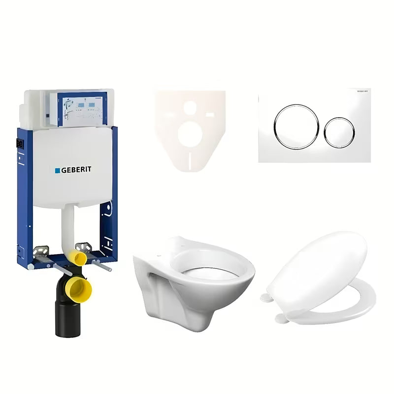 Viseči WC set S-Line Pro z modulom Geberit Kombifix, sedežem URBAN in tipko Sigma 20