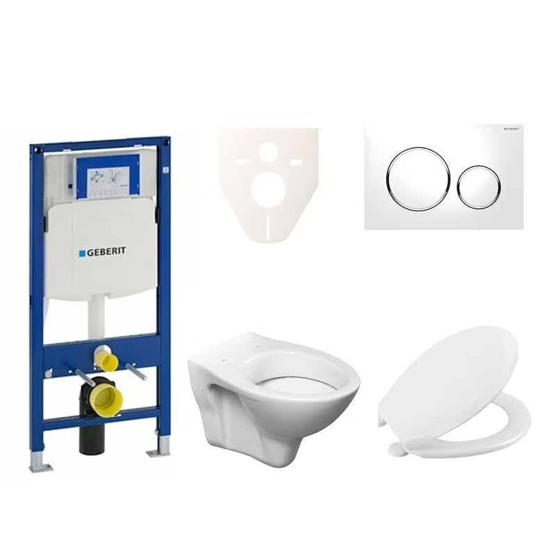 Viseči WC set S-Line Pro s wc desko URBAN, modulom Geberit Duofix in tipko Sigma 20