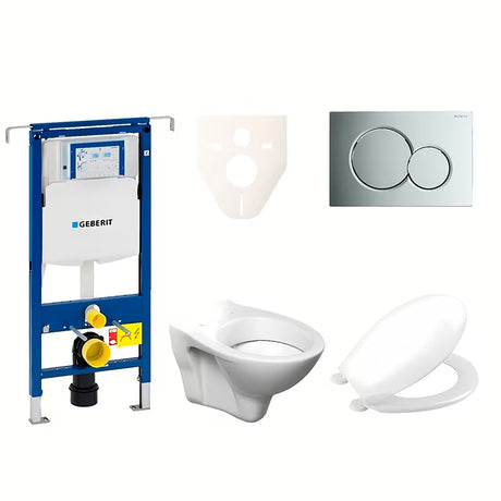Viseči WC set S-Line Pro z modulom Geberit Duofix, sedežem URBAN in tipko Sigma 01 sijajni krom