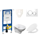 Viseči WC set S-Line Pro z modulom Geberit Duofix, splakovalnikom, sedežem URBAN in tipko Sigma 20