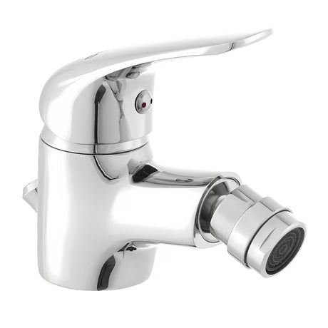 Enoročna stoječa armatura za bide SIKO S-Line Pro z odtokom v kromirani izvedbi.
