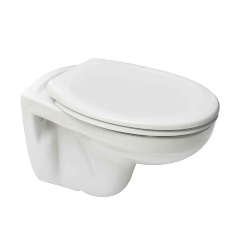Bel viseča WC školjka SIKO S-Line Pro brez splakovalnega kroga z vodoravnim odtokom.