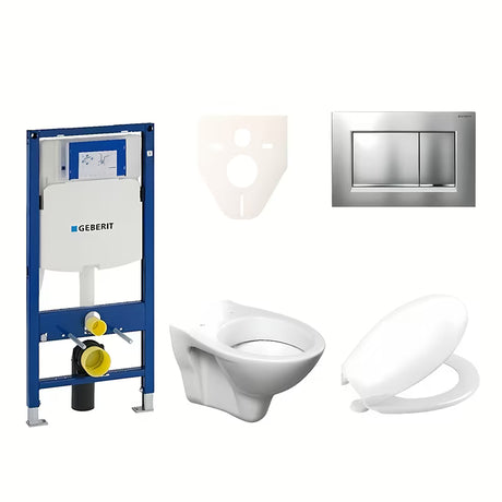 Viseči WC set S-Line Pro s modulom Geberit Duofix, tipkom Sigma 30 i sjedalom URBAN.
