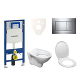 Viseči WC set S-Line Pro s modulom Geberit Duofix, sjedalom i tipkom Sigma 30