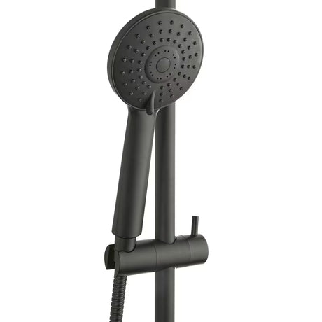 Tuš set S-Line u crnoj mat boji s ručnim tušem s 3 funkcije i podesivim držačem