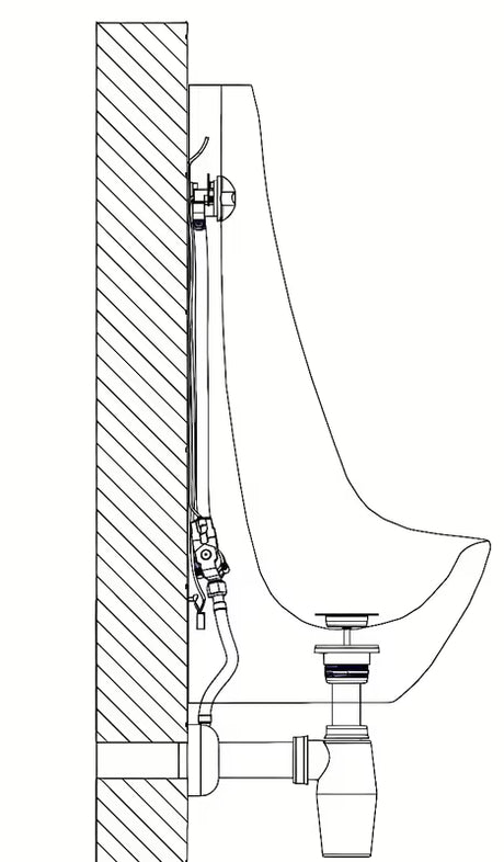 Bijeli keramički pisoarji Sanela Domino s infracrvenim senzorom i automatskim ispiranjem