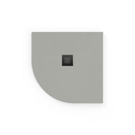 Polkrožna tuš kad SAT Alek 80x80 cm iz litega marmorja v sivi barvi