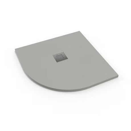 Polkrožna tuš kad SAT Alek 80x80 cm iz litega marmorja v sivi barvi