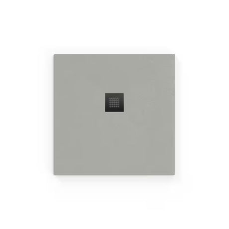 Siva kvadratna tuš kad SAT Alek od lijevanog mramora 80x80 cm, niske visine