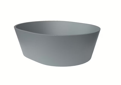 Svetlo siv umivalnik na ploščo SAT Aula 47x38 cm iz litega marmorja brez preliva