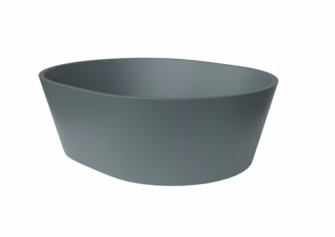 Temno siv umivalnik na ploščo SAT Aula iz litega marmorja, 47x38 cm