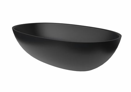 Črn umivalnik na ploščo SAT Aula iz litega marmorja, 60x36 cm
