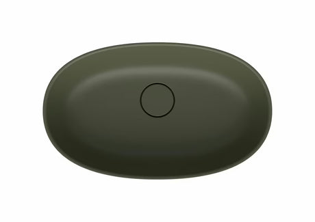 Zelen umivalnik na ploščo SAT Aula 60x36 cm iz litega marmorja brez preliva