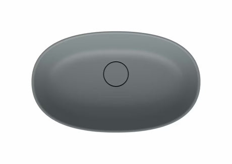 Svetlo siv umivalnik na ploščo SAT Aula 60x36 cm iz litega marmorja brez preliva