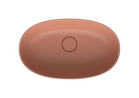 Rožnat umivalnik na ploščo SAT Aula 60x36 cm iz litega marmorja brez preliva