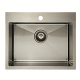 Kuhinjski sudoper od nehrđajućeg čelika enojno korito SAT Aurum gun metal, ugradnja za delovni pult, brez odcejalnika