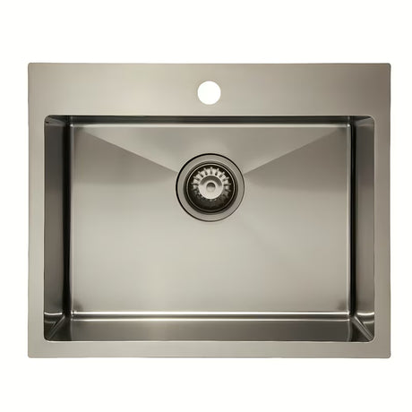 Kuhinjski sudoper od nehrđajućeg čelika enojno korito SAT Aurum gun metal, ugradnja za delovni pult, brez odcejalnika