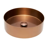 Okrogli umivalnik na ploščo SAT Aurum 38 cm v brušeni rose gold barvi s tankimi stenami