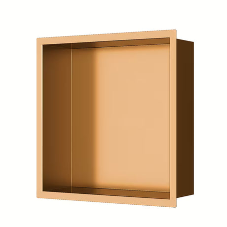 Tuš niša SAT Aurum iz nerjavnega jekla v brušeni rose gold barvi z okvirjem