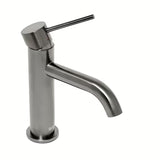 Enoročna stoječa armatura za umivalnik SAT Aurum v brušeni izvedbi gun metal brez odtoka.