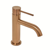 Enoročna stoječa armatura za umivalnik SAT Aurum v izvedbi rose gold brushed brez odtoka