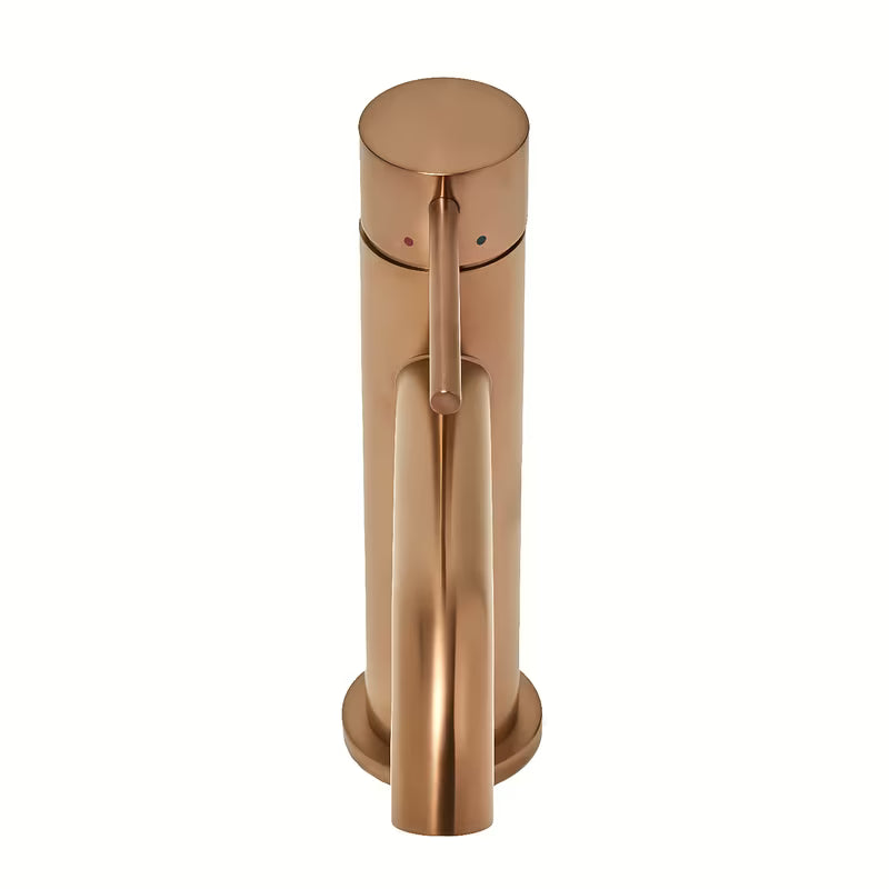 Enoročna stoječa armatura za umivalnik SAT Aurum v izvedbi rose gold brushed brez odtoka
