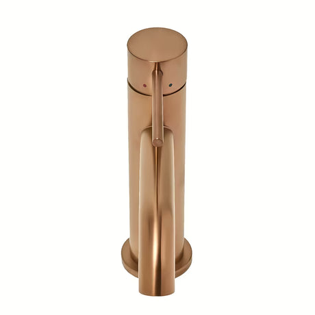 Enoročna stoječa armatura za umivalnik SAT Aurum v izvedbi rose gold brushed brez odtoka
