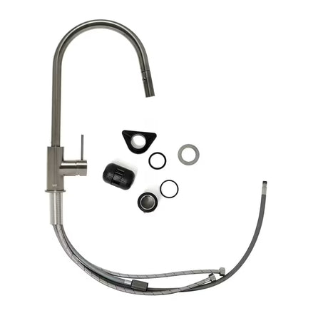 Armatura za Pomivalno Korito SAT Aurum z izvlečno prho v brušeni gun metal izvedbi