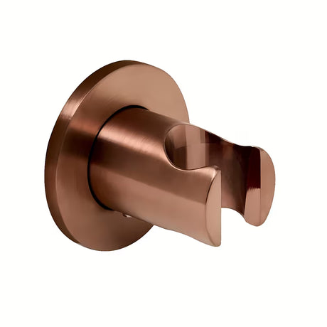 Fiksni nosilec tuš ročke SAT Aurum v površinski obdelavi rose gold brushed z okroglo obliko pro za stensko montažo.