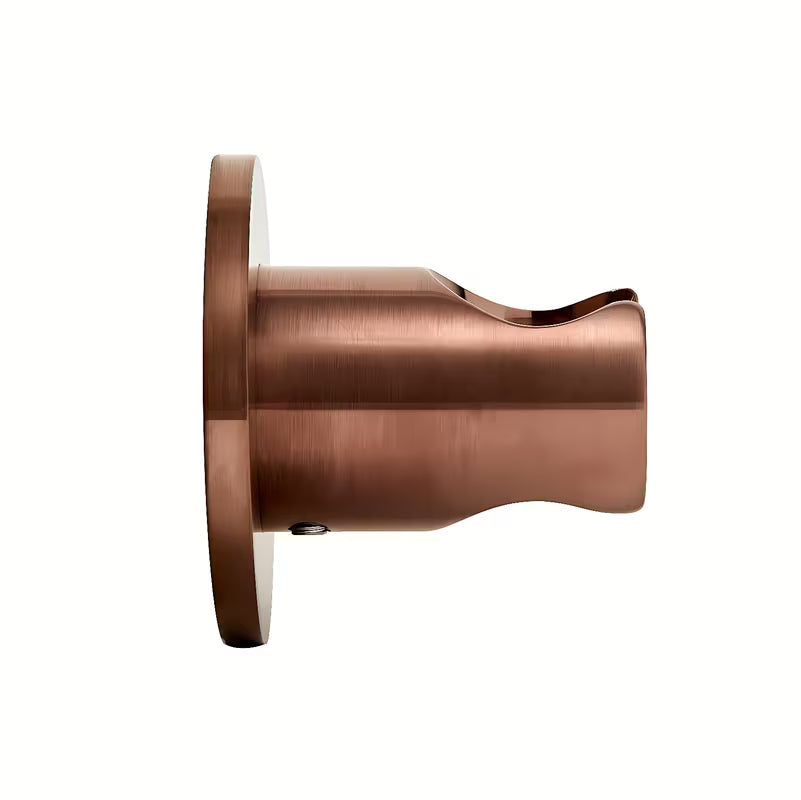 Fiksni nosilec tuš ročke SAT Aurum v površinski obdelavi rose gold brushed z okroglo obliko pro za stensko montažo.