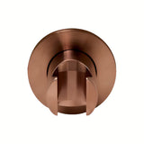 Fiksni nosilec tuš ročke SAT Aurum v površinski obdelavi rose gold brushed z okroglo obliko pro za stensko montažo.
