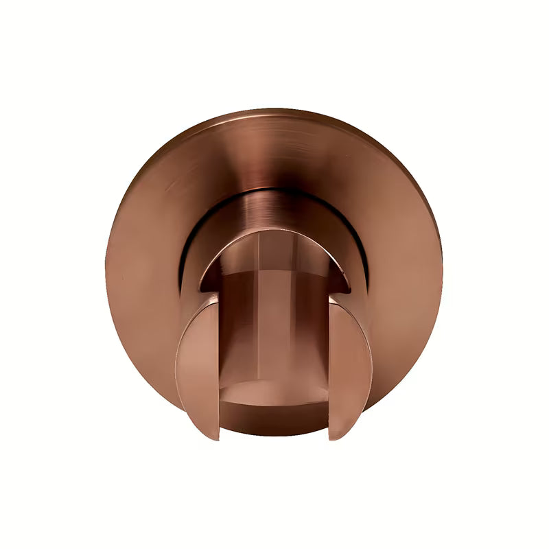 Fiksni nosilec tuš ročke SAT Aurum v površinski obdelavi rose gold brushed z okroglo obliko pro za stensko montažo.