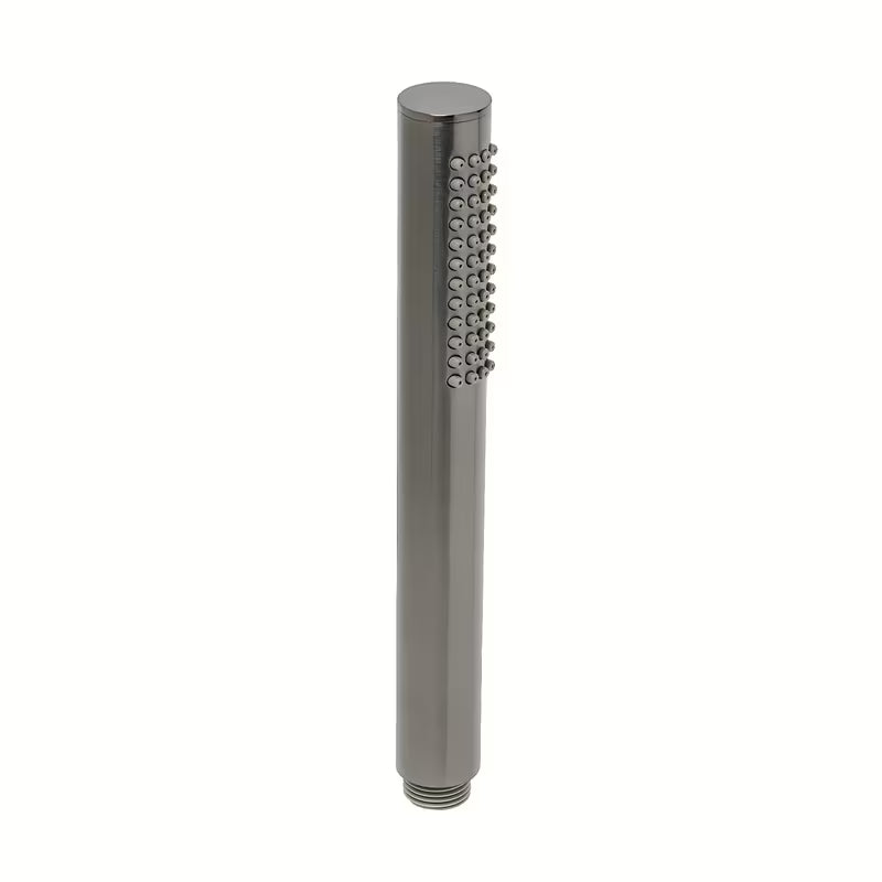 Ročna prha SAT Aurum v brušeni površinski obdelavi gun metal z okroglim minimalističnim dizajnom.