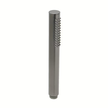 Ročna prha SAT Aurum v brušeni površinski obdelavi gun metal z okroglim minimalističnim dizajnom.