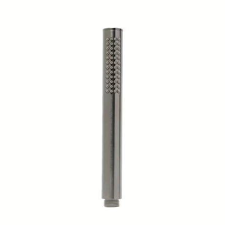 Ročna prha SAT Aurum v brušeni površinski obdelavi gun metal z okroglim minimalističnim dizajnom.