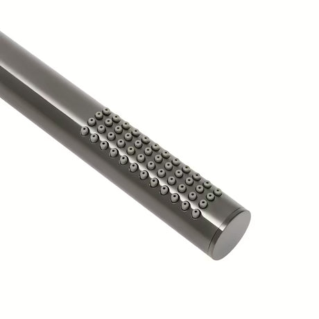 Ročna prha SAT Aurum v brušeni površinski obdelavi gun metal z okroglim minimalističnim dizajnom.
