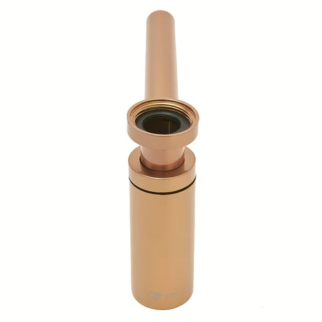 Medeninast sifon za umivalnik SAT Aurum v barvi rose gold z okroglim dizajnom in premerom 32 mm.
