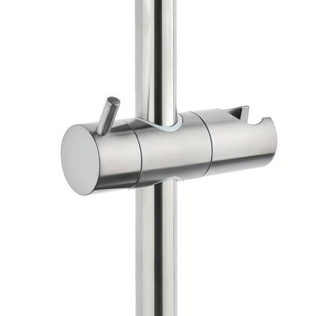 Tušni sistem SAT Aurum s termostatsko armaturo v brušeni gun metal izvedbi z nadglavno in ročno prho.