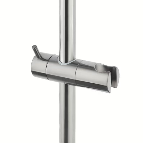 Tušni sistem SAT Aurum s termostatsko armaturo v brušeni gun metal izvedbi z nadglavno in ročno prho.