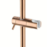 Tušni sistem SAT Aurum s termostatsko armaturo v izvedbi rose gold brushed z nadglavno in ročno prho.