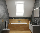 Okrugli umivalnik na ploščo SAT Aurum od brušenog nehrđajućeg čelika u boji gun metal