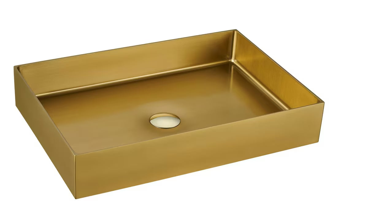 SAT Aurum umivalnik na ploščo od nehrđajućeg čelika u boji gold, 55 x 38 cm.