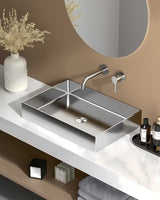 SAT Aurum umivalnik na ploščo od nehrđajućeg čelika u inox boji, dimenzija 55 x 38 cm