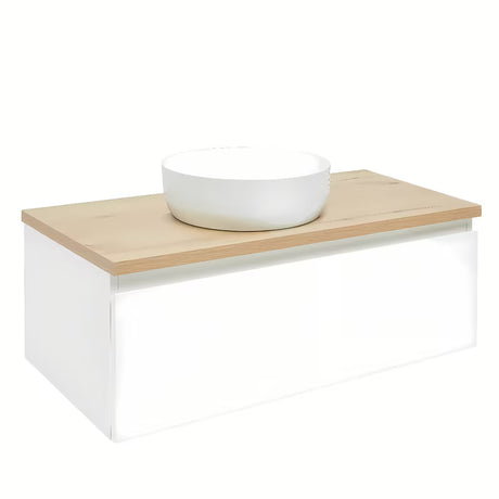 Viseča kopalniška omarica SAT B-Way 1 99x45x30 cm v beli sijajni izvedbi s pokrivno ploščo