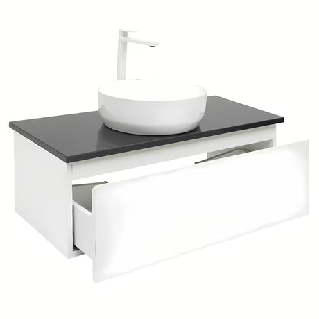 Bela viseča kopalniška omarica SAT B-Way 1 s pokrivno ploščo, 99x45x30 cm