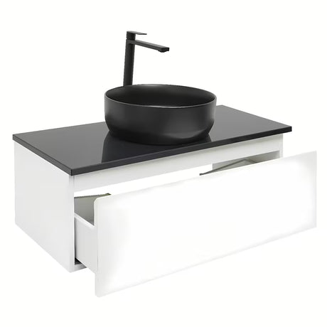 Viseča kopalniška omarica SAT B-Way 1 v beli sijajni izvedbi s pokrivno ploščo 99x45x30 cm