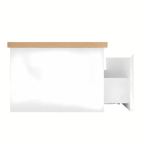 Viseča kopalniška omarica SAT B-Way 1 s pokrivno ploščo v beli sijajni izvedbi, 119x30x45 cm